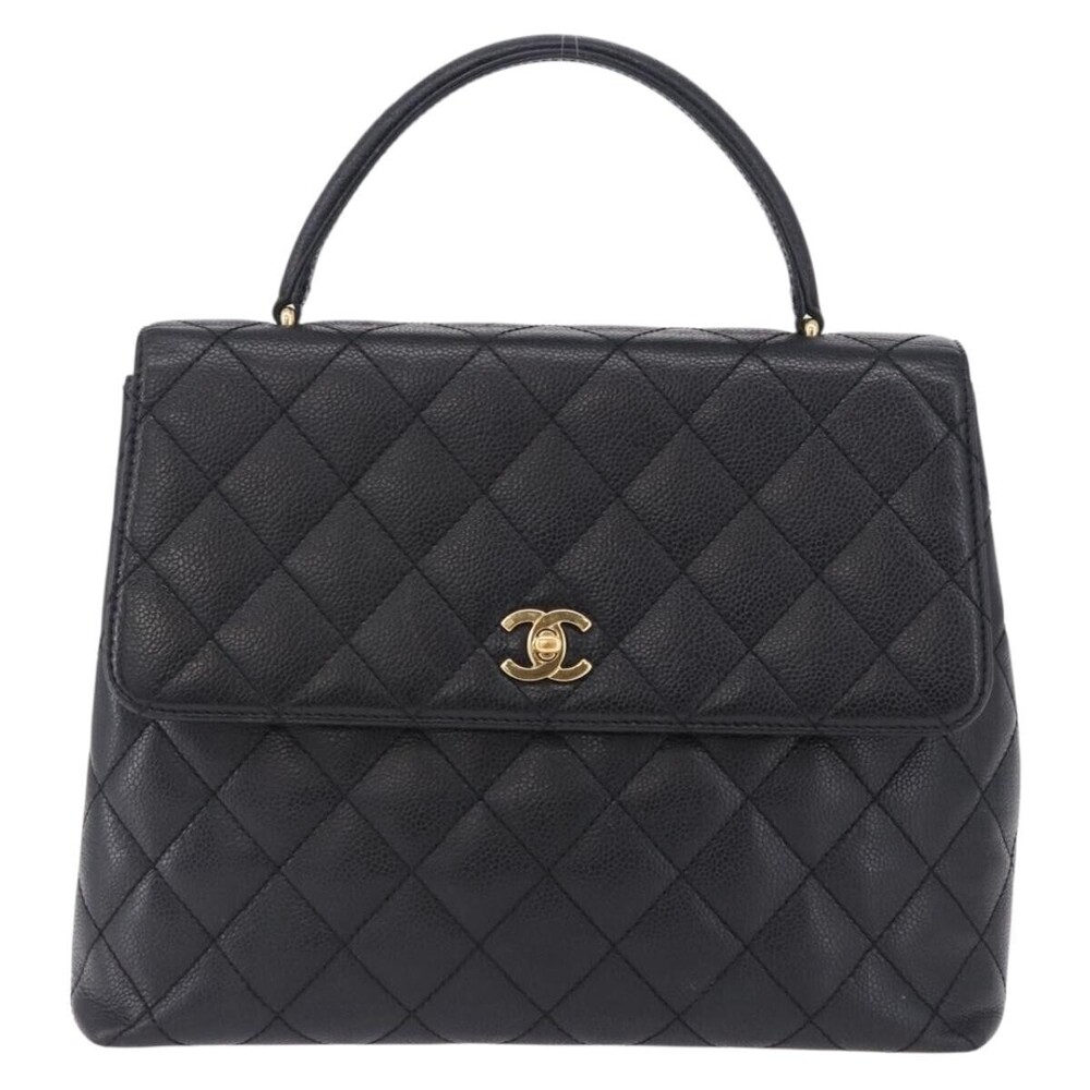 Chanel Coco Top Handle Quilted Caviar with Lizard Medium